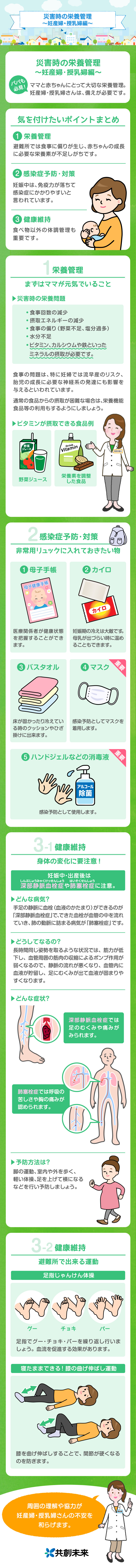 災害時の栄養管理〜妊産婦・授乳婦編〜