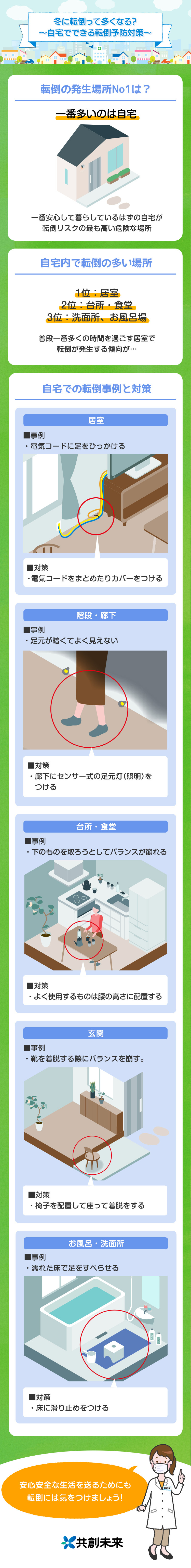 冬に転倒って多くなる？～自宅でできる転倒予防対策～