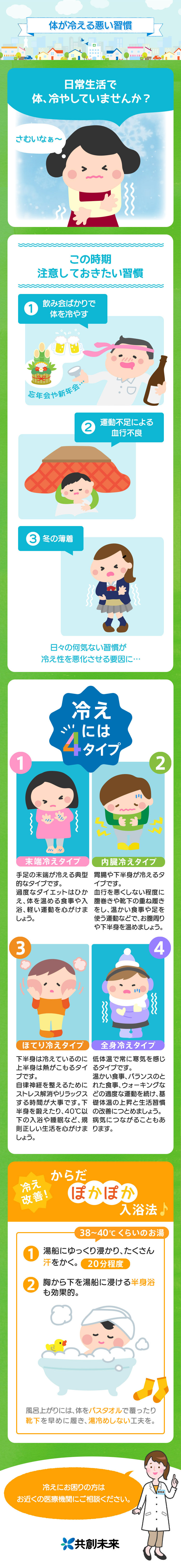 体が冷える悪い習慣