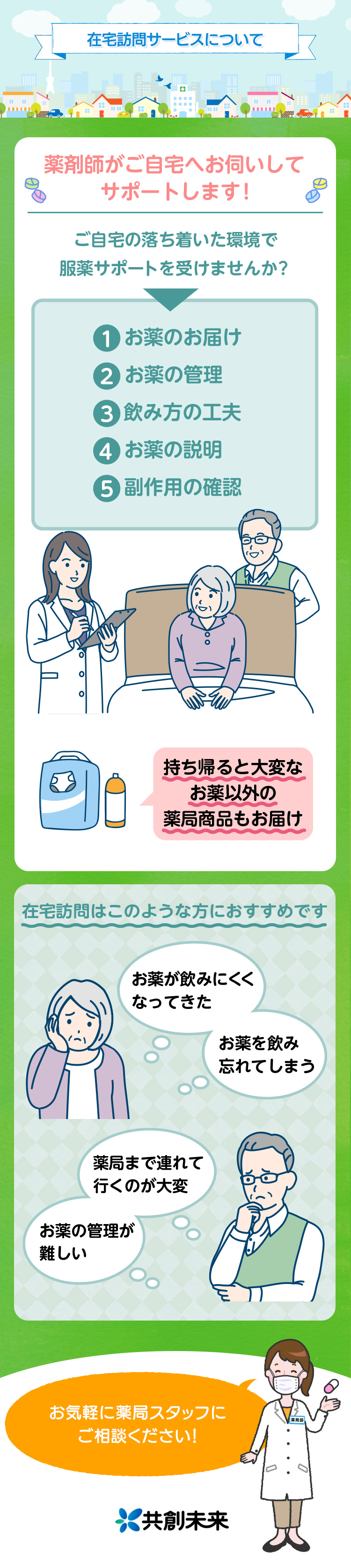 在宅訪問サービスについて