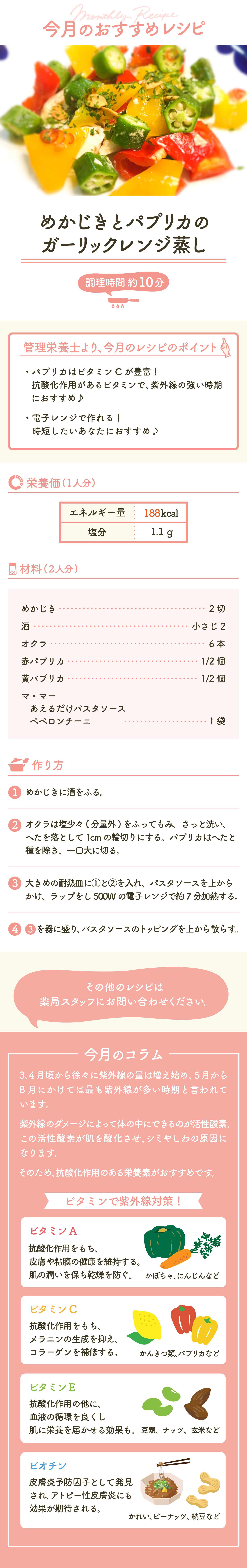 めかじきとパプリカのガーリックレンジ蒸し